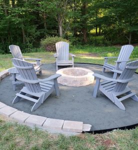 Easy stone firepit areas