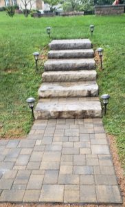 custome stone steps & paver walkways