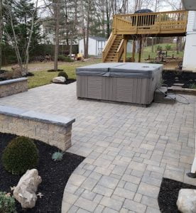 stone patios & Water tubs